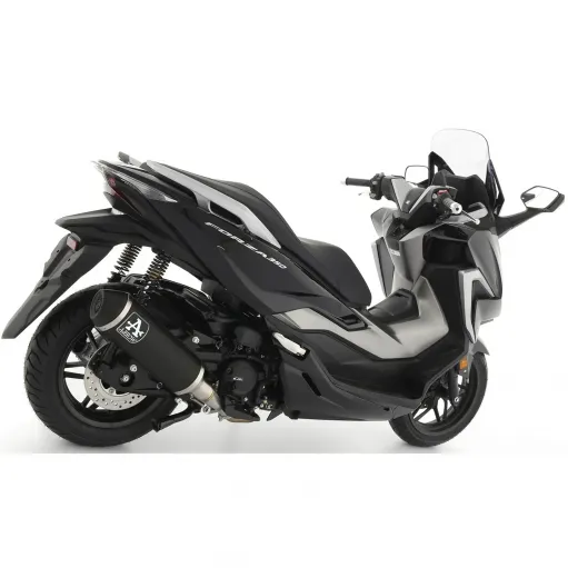 Terminale Di Scarico Arrow Honda Forza 350 Slip-On Urban Alluminio Dark Scooter Fondello Nero