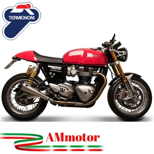 Terminali Di Scarico Termignoni Triumph Thruxton Marmitte Coniche Inox Moto Omologato