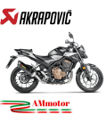 Akrapovic Honda Cb 400 / 500 X 19 - 2021 Terminale Di Scarico Slip-On Line Carbonio Moto Omologato