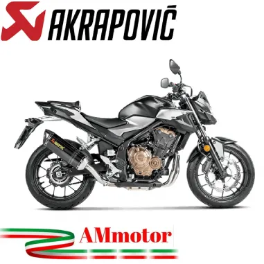 Akrapovic Honda Cb 500 F 19 - 2024 Terminale Di Scarico Slip-On Line Carbonio Moto Omologato