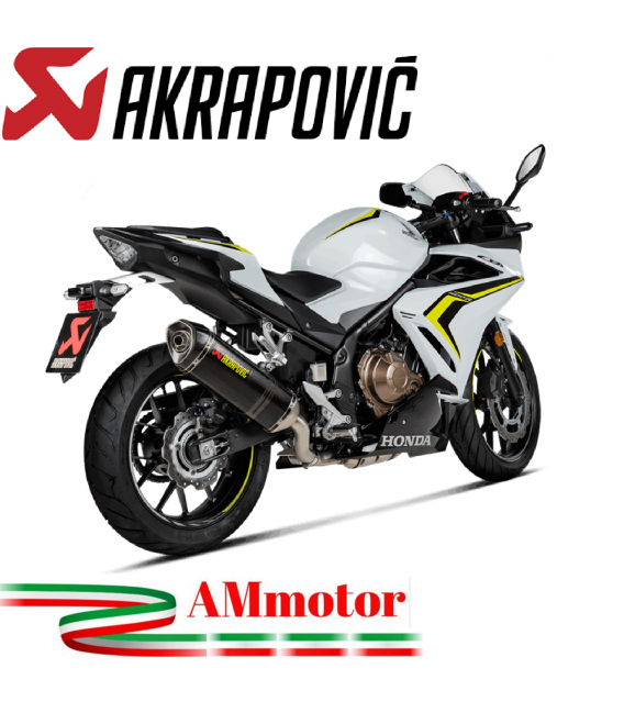 Akrapovic Honda Cbr 400 / 500 R 19 - 2022 Terminale Di Scarico Slip-On Line Carbonio Moto Omologato