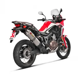 Akrapovic Honda Crf 1000L Africa Twin Adv Sports Terminale Di Scarico Slip-On Line Titanio Moto 2