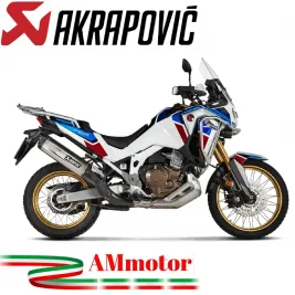 Akrapovic Honda Crf 1100L Africa Twin Terminale Di Scarico Slip-On Line Titanio Moto Omologato