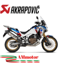 Akrapovic Honda Africa Twin 1100 Adv Sports Terminale Di Scarico Slip-On Line Titanio Moto Omologato