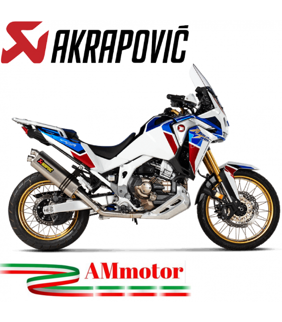 Akrapovic Honda Africa Twin 1100 Adv Sports Impianto Di Scarico Completo Racing Line Terminale Titanio Moto