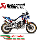 Akrapovic Honda Africa Twin 1100 Adv Sports Impianto Di Scarico Completo Racing Line Terminale Titanio Moto
