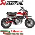 Akrapovic Honda Monkey 125 Terminale Di Scarico Moto Slip-On Line Titanio