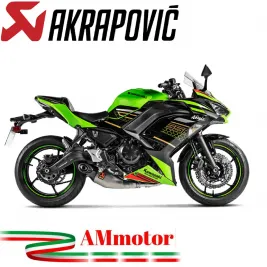Akrapovic Kawasaki Ninja 650 17 - 2020 Impianto Di Scarico Completo Racing Line Terminale Titanio Moto Omologato