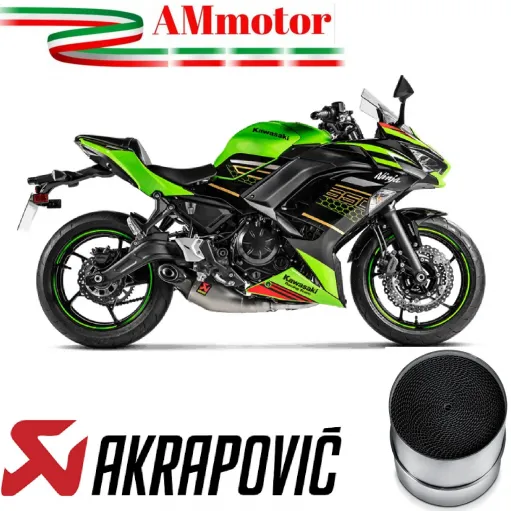 Akrapovic Kawasaki Ninja 650 17 - 2020 Impianto Di Scarico Completo Racing Line Terminale Titanio Moto Omologato