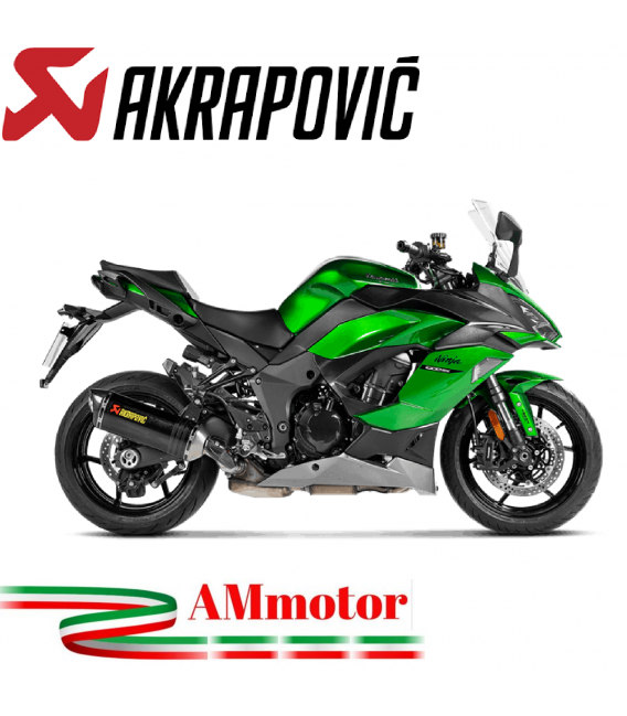 Akrapovic Kawasaki Ninja 1000 SX Terminale Di Scarico Slip-On Line Carbonio Moto Omologato