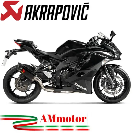 Akrapovic Kawasaki Ninja ZX 25R 20 - 2023 Scarico Completo Racing Line Terminale Carbonio Moto Omologato