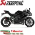 Akrapovic Kawasaki Ninja ZX 25R 20 - 2023 Scarico Completo Racing Line Terminale Carbonio Moto Omologato