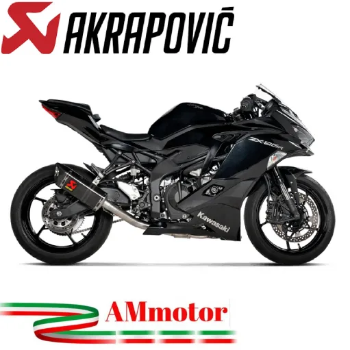Akrapovic Kawasaki Ninja ZX 25R 20 - 2023 Scarico Completo Racing Line Terminale Carbonio Moto