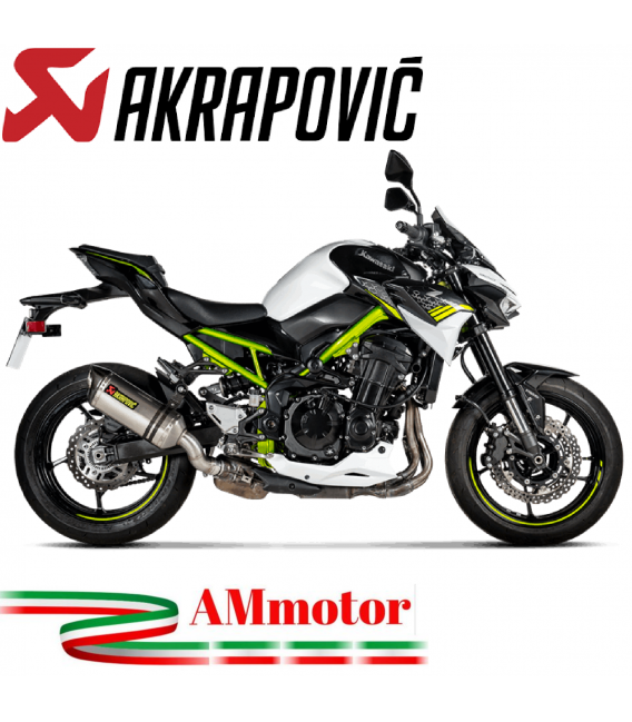 Akrapovic Kawasaki Z 900 17 - 2019 Terminale Di Scarico Slip-On Line Titanio Moto Omologato