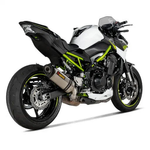 Akrapovic Kawasaki Z 900 A2 Terminale Di Scarico Slip-On Line Titanio Moto Omologato
