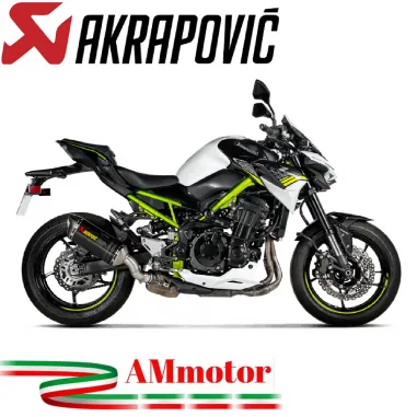Akrapovic Kawasaki Z 900 A2 Terminale Di Scarico Slip-On Line Carbonio Moto Omologato