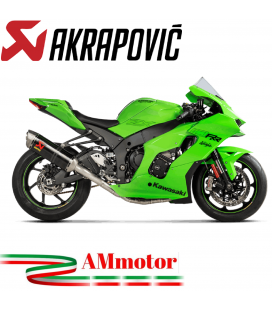 Akrapovic Kawasaki Zx-10 R 2021 Impianto Di Scarico Completo Racing Line Terminale Carbonio Moto