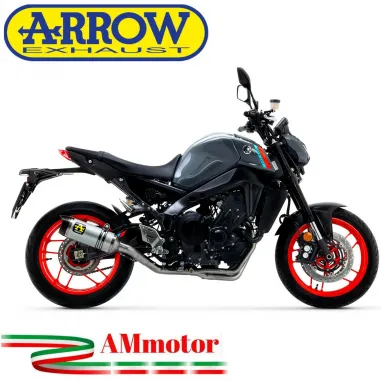 Terminale Di Scarico Arrow Yamaha MT-09 21 - 2023 Slip-On Thunder Alluminio Moto Fondello Carbonio