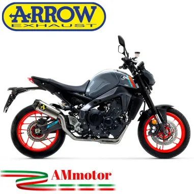 Terminale Di Scarico Arrow Yamaha MT-09 21 - 2023 Slip-On Works Titanio Moto Fondello Carbonio