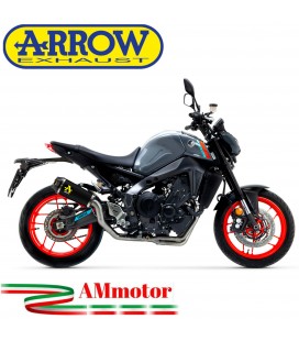 Terminale Di Scarico Arrow Yamaha MT-09 21 - 2023 Slip-On Works Nichrom Dark Moto Fondello Carbonio