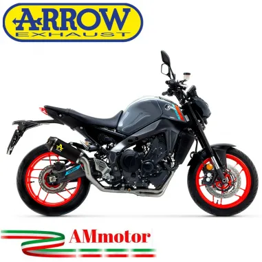 Terminale Di Scarico Arrow Yamaha MT-09 21 - 2023 Slip-On Works Nichrom Dark Moto Fondello Carbonio