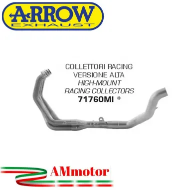 Yamaha MT-09 21 - 2023 Arrow Moto Collettori Di Scarico Racing In Acciaio Versione Alta