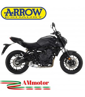 Terminale Di Scarico Arrow Yamaha MT-07 21 - 2023 Slip-On Thunder Alluminio Moto Fondello Carbonio