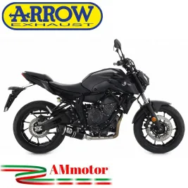 Arrow Yamaha MT-07 21 - 2024 Terminale Di Scarico Moto Thunder Alluminio Nero Fondello Carbonio