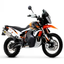 Terminale Di Scarico Arrow Ktm 890 Adventure R Slip-On Race-Tech Titanio Moto Fondello Carbonio 2