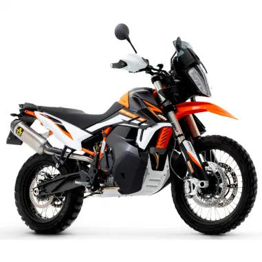 Terminale Di Scarico Arrow Ktm 890 Adventure R Slip-On Race-Tech Titanio Moto Fondello Carbonio