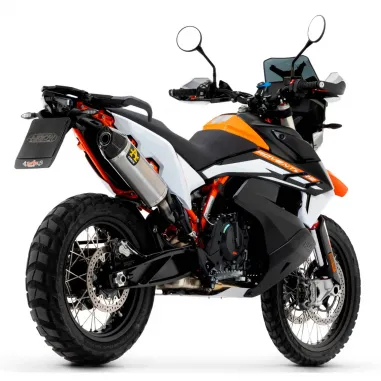 Terminale Di Scarico Arrow Ktm 890 Adventure R Slip-On Race-Tech Titanio Moto Fondello Carbonio