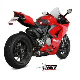 Mivv Ducati Panigale V2 Terminale Di Scarico Moto Slip-On Delta Race Inox Nero 2