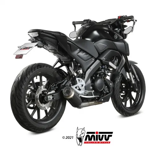 Scarico Completo Mivv Yamaha Mt-125 Terminale Gp Pro Inox Nero Moto