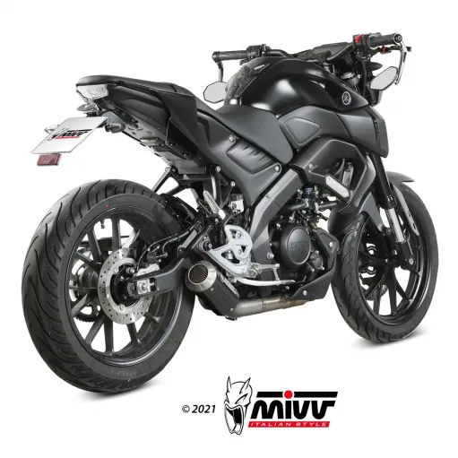 Scarico Completo Mivv Yamaha Mt-125 Terminale Mk3 Carbonio Moto Racing