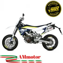 Mivv Husqvarna 701 Enduro / Supermoto Terminale Di Scarico Marmitta Oval Titanio Carbon Cap Moto