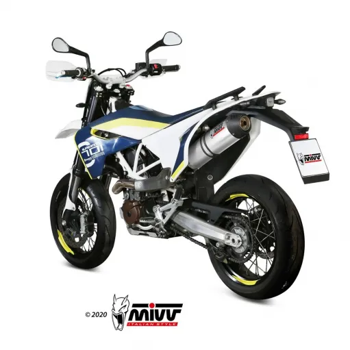 Mivv Husqvarna 701 Enduro / Supermoto Terminale Di Scarico Marmitta Oval Titanio Carbon Cap Moto