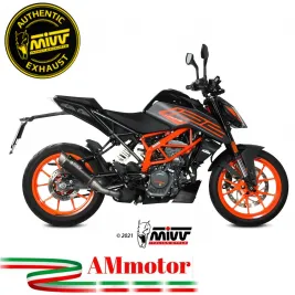 Mivv Ktm 125 Duke 21 - 2023 Terminale Di Scarico Marmitta Gp Pro Inox Nero Moto Omologato