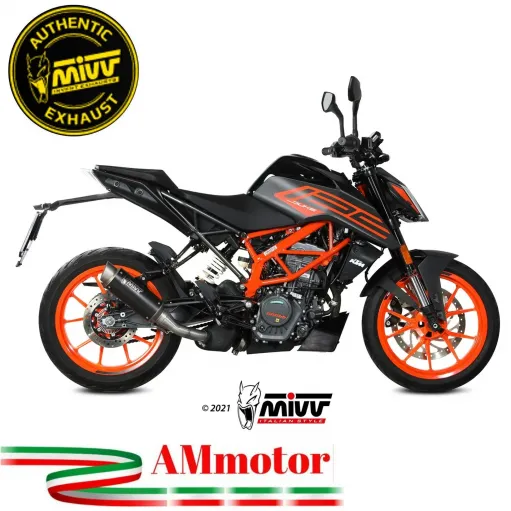 Mivv Ktm 125 Duke 21 - 2023 Terminale Di Scarico Marmitta Gp Pro Inox Nero Moto Omologato