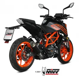 Mivv Ktm 125 Duke 21 - 2023 Terminale Di Scarico Marmitta Gp Pro Inox Nero Moto Omologato 2