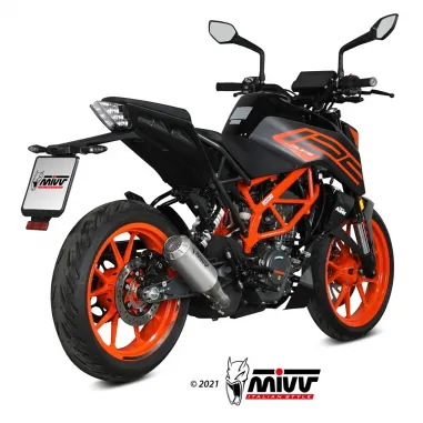 Mivv Ktm 125 Duke 21 - 2023 Terminale Di Scarico Marmitta Mk3 Inox Moto Racing