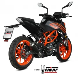 Mivv Ktm 125 Duke 21 - 2023 Terminale Di Scarico Marmitta X-M1 Inox Nero Moto Omologato 2