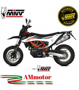 Mivv Ktm SMC 690 R Terminale Di Scarico Marmitta Per Moto Oval Titanio Carbon Cap