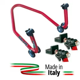 Cavalletto Alza moto Posteriore Bike Lift Con Supporti Gomma Moto Strada Rosso