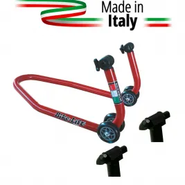 Cavalletto Alza moto Anteriore Bike Lift Con Supporti Conici Moto Strada Rosso