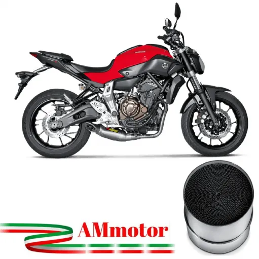 Akrapovic Yamaha Mt-07 2014 - 2016 Impianto Di Scarico Completo Racing Line Terminale Inox Moto
