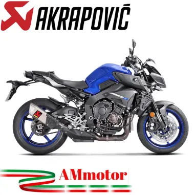 Akrapovic Yamaha Mt-10 16 - 2021 Terminale Di Scarico Slip-On Titanio Moto Omologato