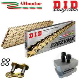 Catena DID 525 ZVMX2 106 Maglie Trasmissione Per Moto Oro Gold