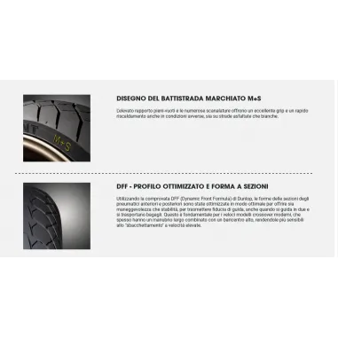 Dunlop Trailmax Meridian 170 60 zr 17 + 120 70 zr 19 Coppia Pneumatici Moto Gomme