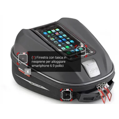 Borsello Givi Serbatoio Tanklock Da Moto 6 Litri Specifica Honda Transalp 700