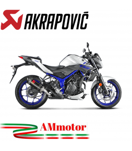 Akrapovic Yamaha Mt-03 16 - 2021 Terminale Di Scarico Slip-On Carbonio Moto Omologato